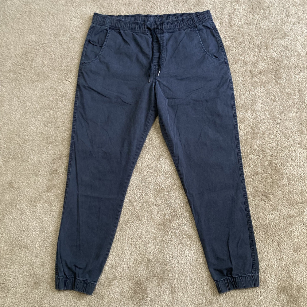 Tentree Pants Size XL Dark Navy Blue Drawstring Stretch Jogger Pant 30" Inseam